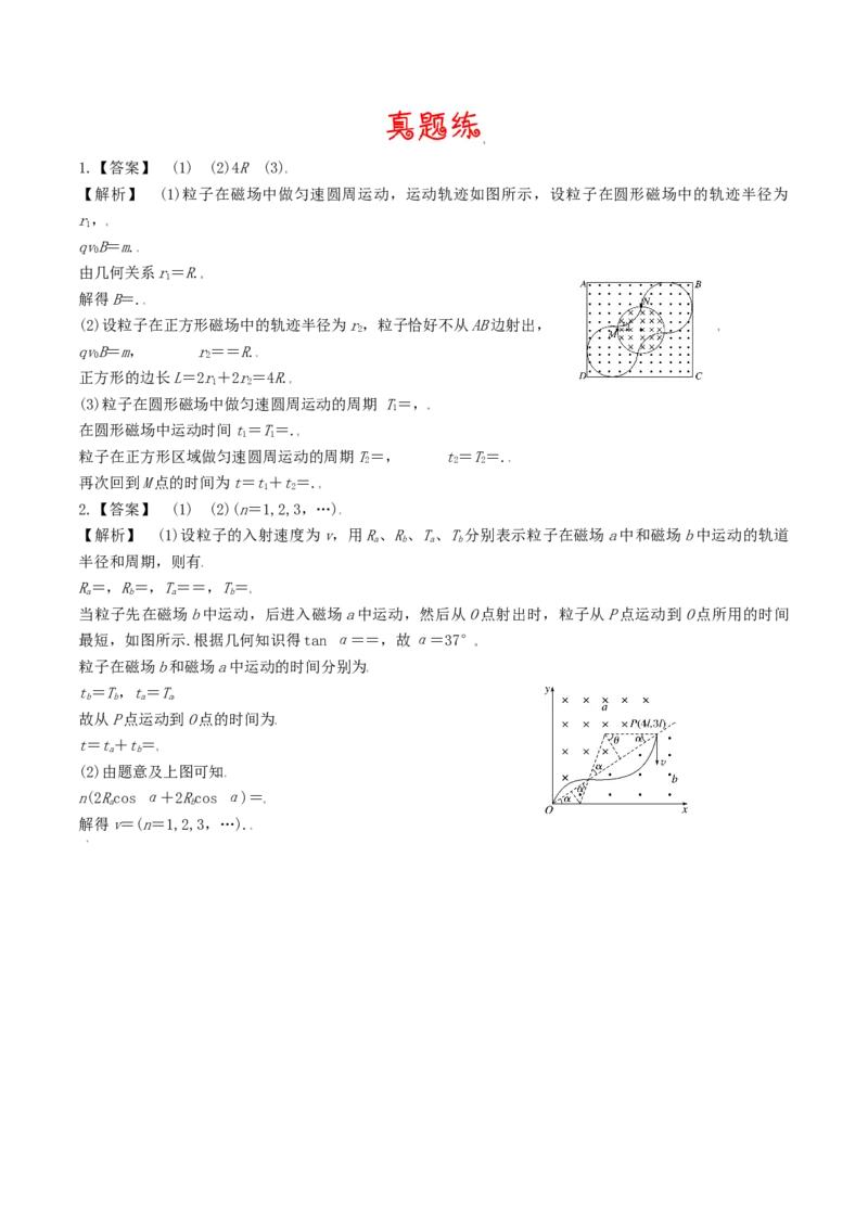 考向18洛伦兹力＼安培力-备战2022年高考物理一轮复习考点微专题_04高考物理_新高考复习资料_2022年新高考复习资料_备战2022年高考物理一轮复习考点微专题