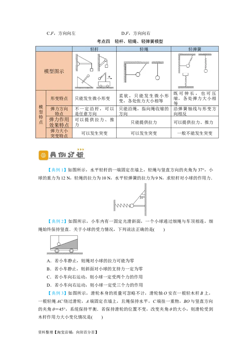 第5讲重力弹力摩擦力（原卷版）_04高考物理_新高考复习资料_2024新高考复习资料_一轮复习资料_完划重点2024年高考一轮复习精细讲义