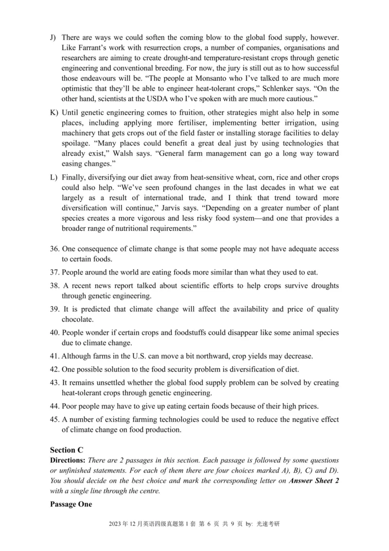 2023.12四级真题全3套(带书签)_02.四六级真题+模拟题（0128）_四级真题+音频+解析(0128)_03.2016&mdash;2025年新题型_2023年12月四级