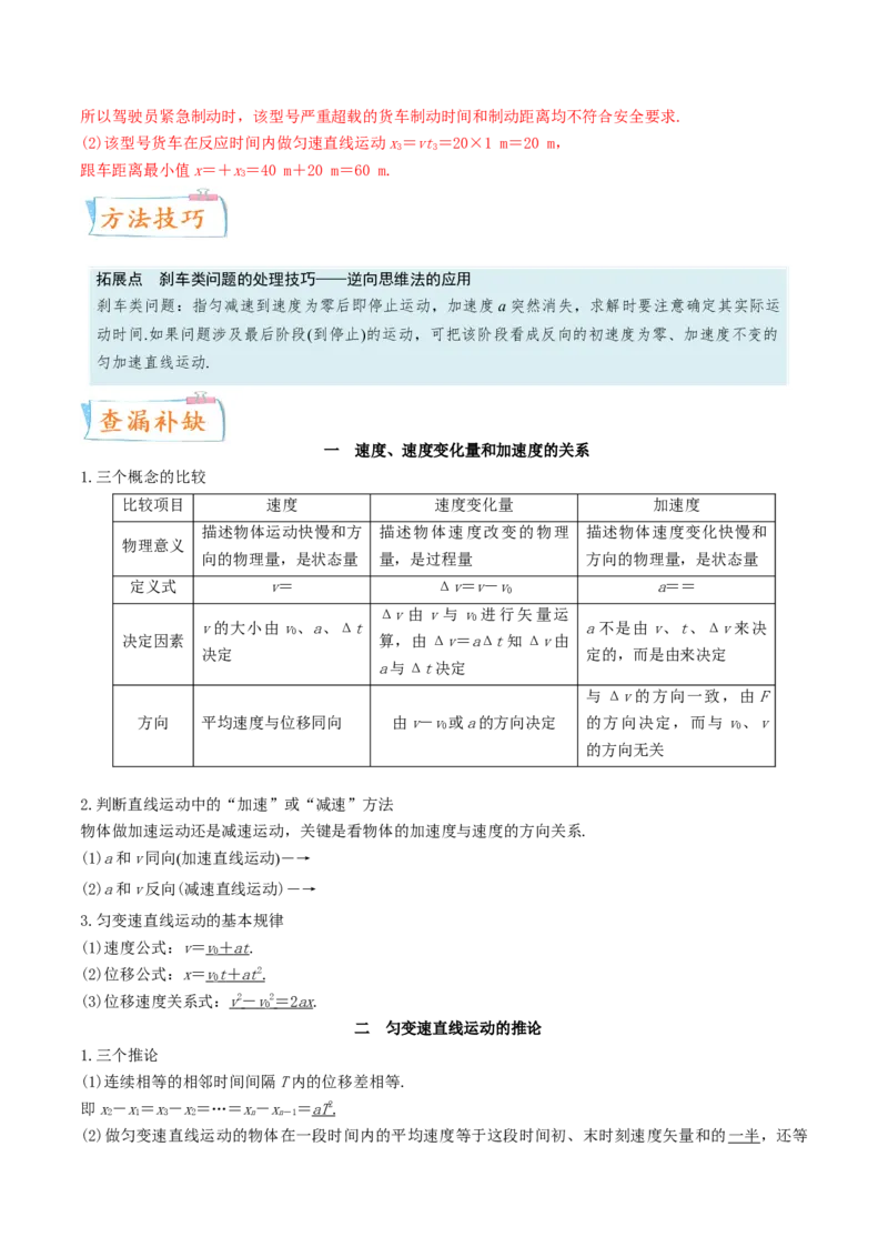 考向01匀变速直线运动规律-备战2022年高考物理一轮复习考点微专题_04高考物理_新高考复习资料_2022年新高考复习资料_备战2022年高考物理一轮复习考点微专题