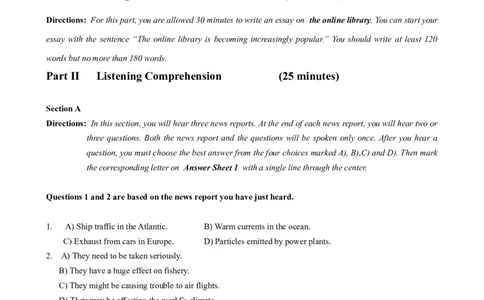 2020年09月四级真题全3套_02.四六级真题+模拟题（0128）_四级真题+音频+解析(0128)_03.2016&mdash;2025年新题型_2020年09月四级_2020.09四级真题word