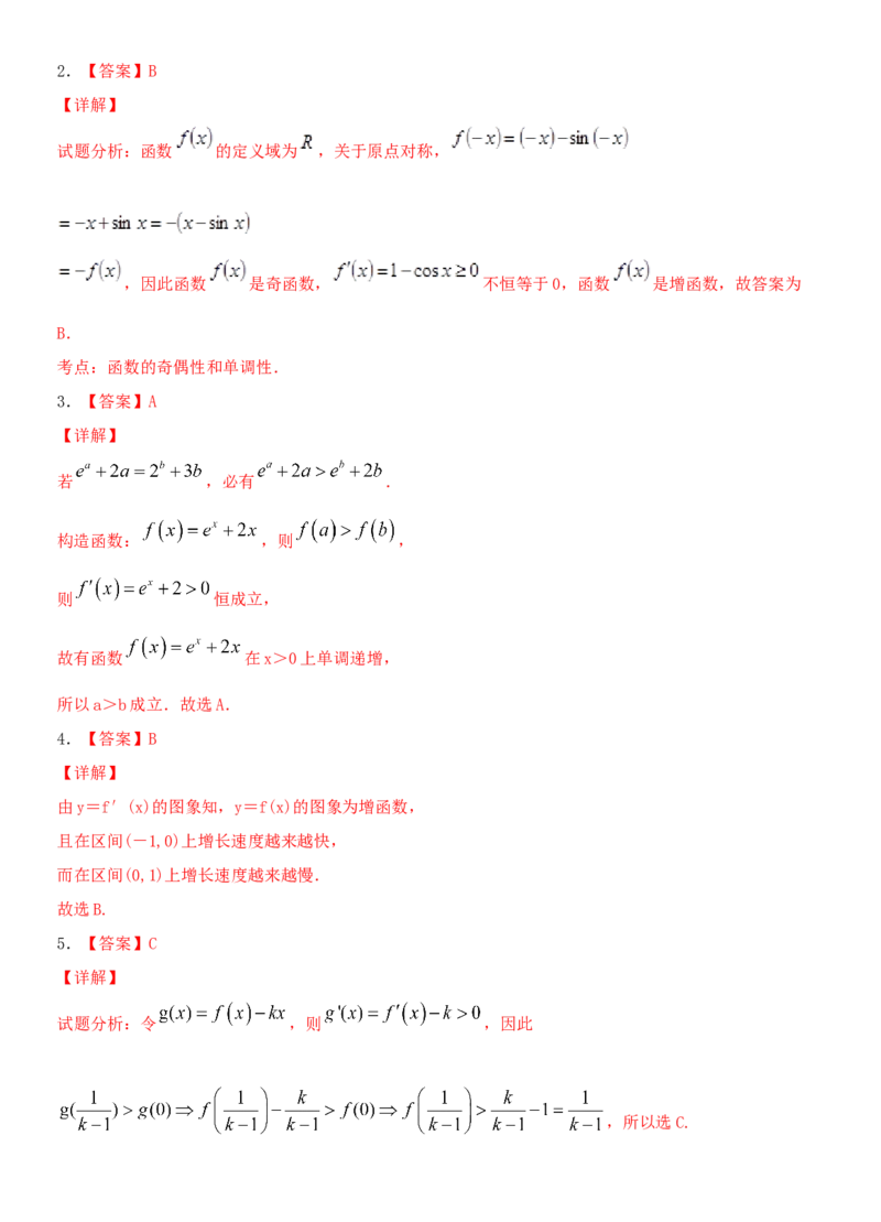 考点15利用导数研究函数的单调性（重点）-备战2022年高考数学一轮复习考点微专题（新高考地区专用）_02高考数学_新高考复习资料_2022年新高考资料