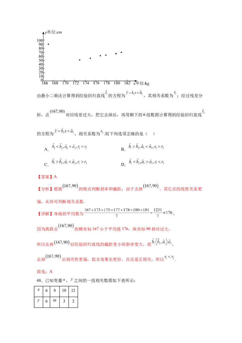 考点巩固卷21统计与统计案例（七大考点）（解析版）_02高考数学_2025年新高考资料_一轮复习_2025年高考数学一轮复习考点通关卷（新高考通用）