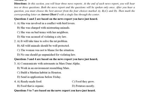 2023年6月英语四级真题试卷第1套（含答案解析）_最新更新，视频都在这_2026、6月四级速转存易和谐_四六级真题+资料包_四级真题_2024年CET4