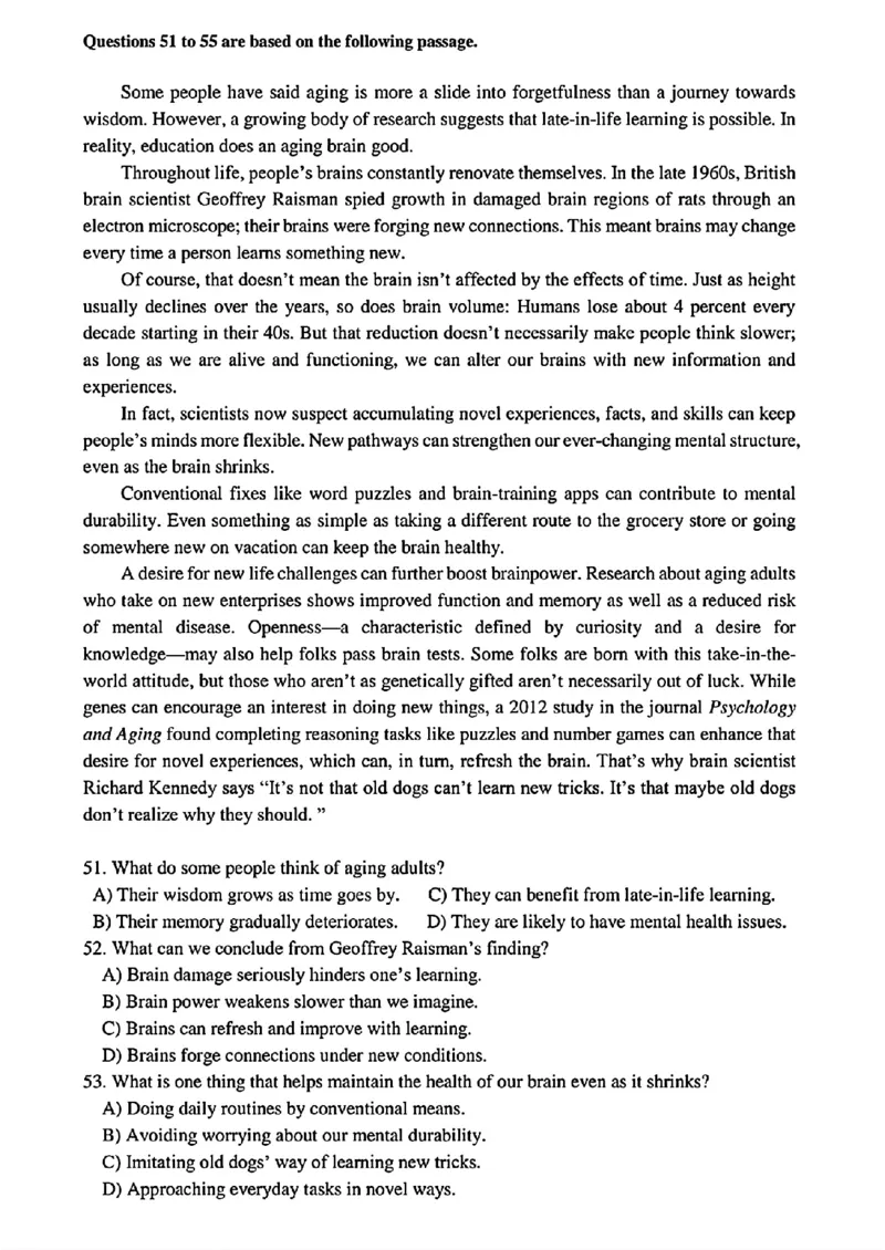2024.06英语四级真题第1套_最新更新，视频都在这_2026、6月四级速转存易和谐_四六级真题+资料包_四级真题_2024年CET4真题及答案解析(全三套)