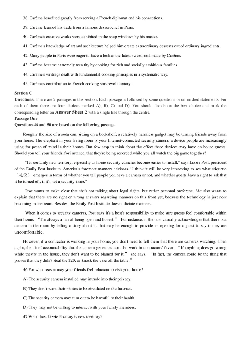 2018.12四级真题全3套(带书签)_02.四六级真题+模拟题（0128）_四级真题+音频+解析(0128)_03.2016&mdash;2025年新题型_2018年12月四级