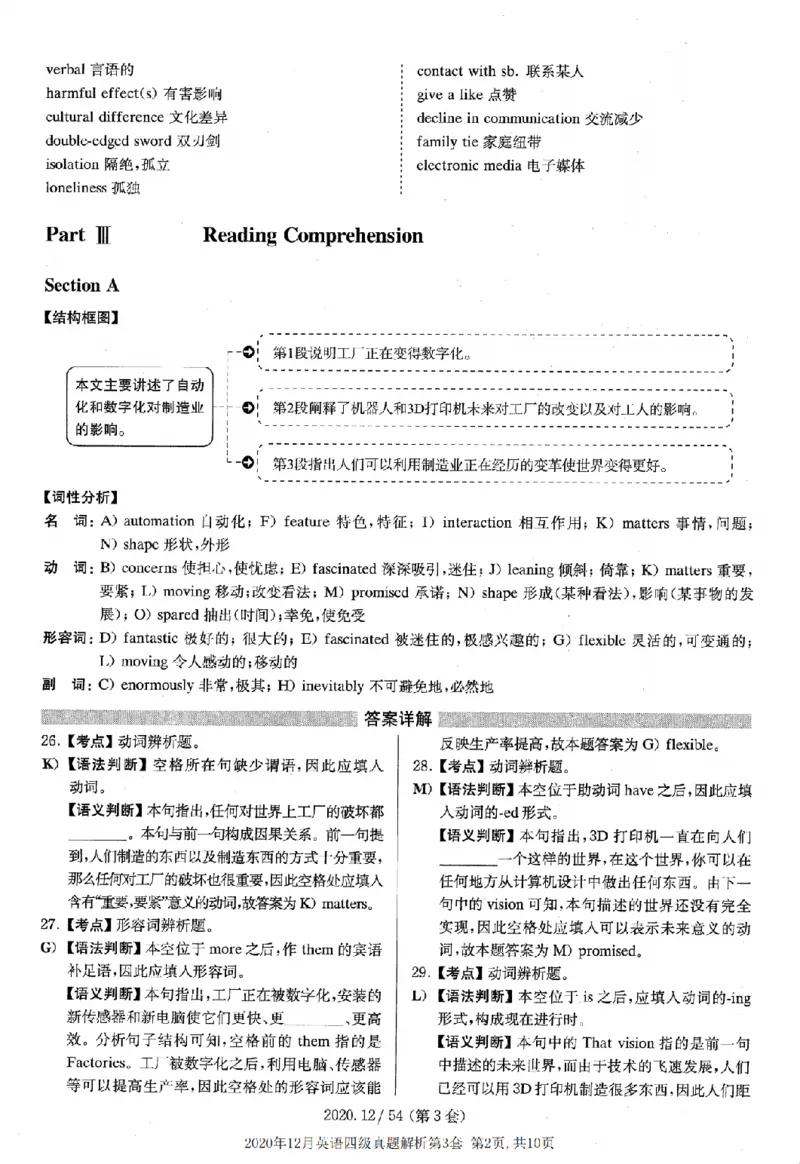 2020.12四级解析全3套(带书签)_02.四六级真题+模拟题（0128）_四级真题+音频+解析(0128)_03.2016&mdash;2025年新题型_2020年12月四级