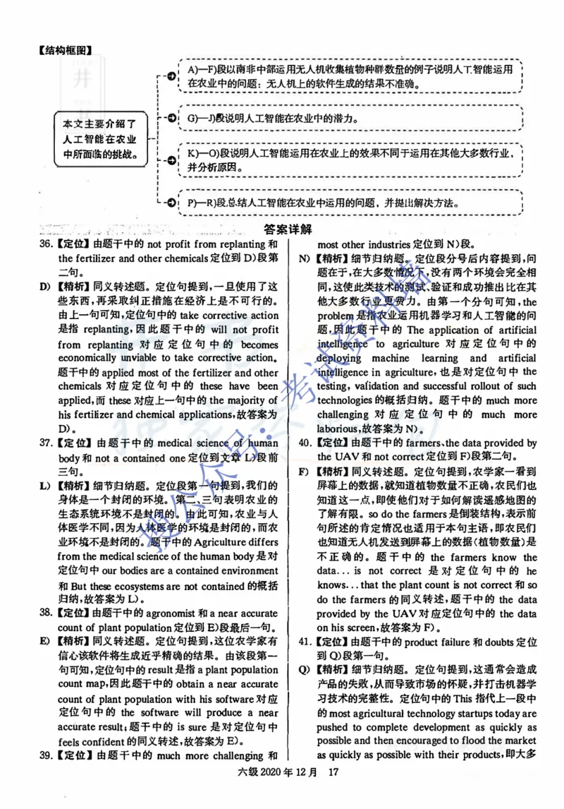 2020.12英语六级考试解析第1套_最新更新，视频都在这_2026、6月四级速转存易和谐_四六级真题+资料包_六级真题_2020年12月六级真题及答案解析（完整版）
