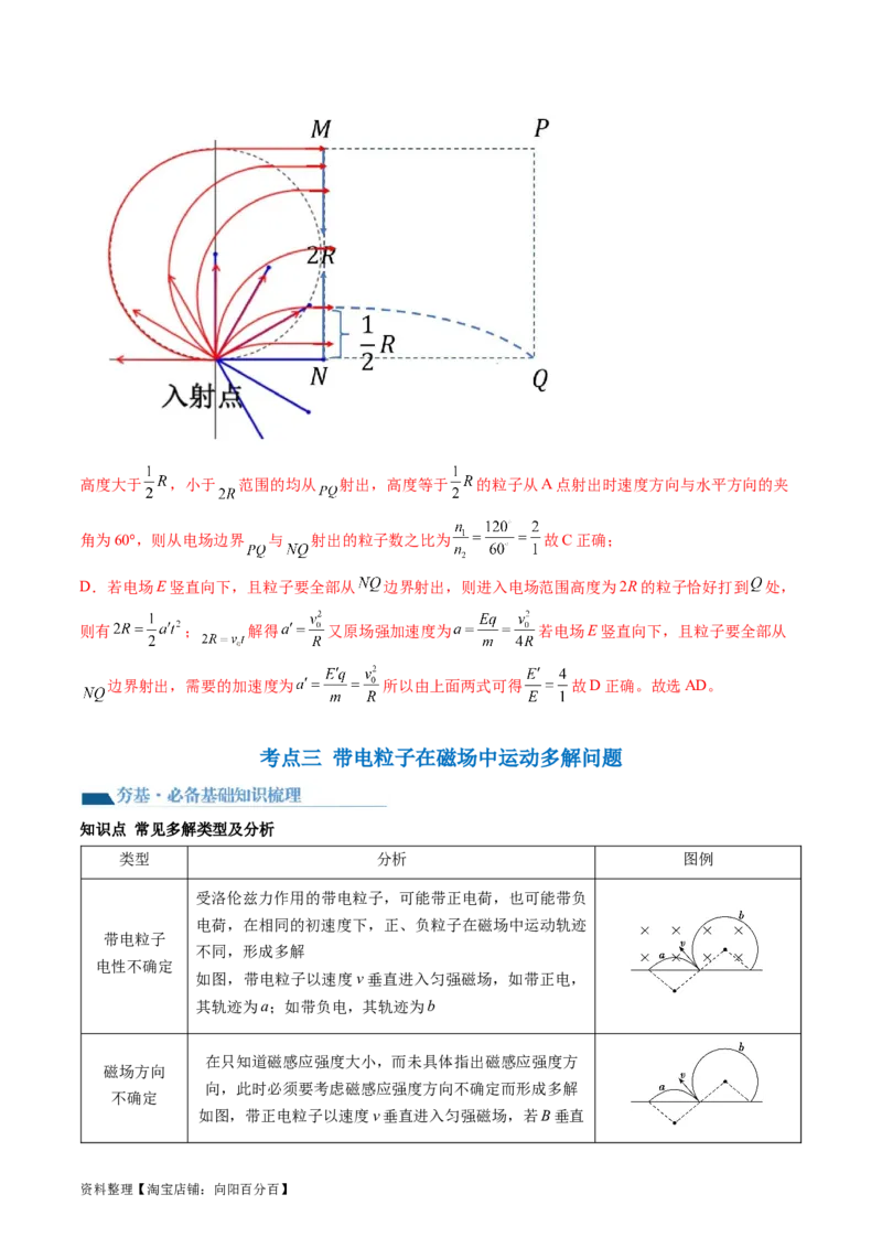 第51讲带电粒子在有界匀强磁场中的运动（讲义）（解析版）_04高考物理_新高考复习资料_2024新高考复习资料_一轮复习资料_2024年高考物理一轮复习讲练测（讲义+练习+课件）（新高考）