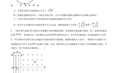 第53讲带电粒子在复合场中的运动（练习）（原卷版）_04高考物理_新高考复习资料_2024新高考复习资料_一轮复习资料_2024年高考物理一轮复习讲练测（讲义+练习+课件）（新高考）