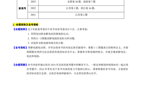 考点38闭合电路的欧姆定律（核心考点精讲+分层精练）（原卷版）_04高考物理_新高考复习资料_2024新高考复习资料_一轮复习资料_完备战2024年高考物理一轮复习考点帮（新高考专用）