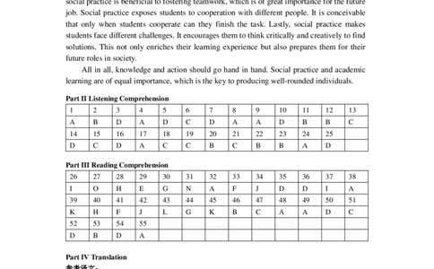 2024年06月六级考试真题答案速查（第2套）_最新更新，视频都在这_2026，6月六级速转存易和谐_新大学英语2025.6月4.6级真题_六级真题_01六级真题+答案解析+听力音频