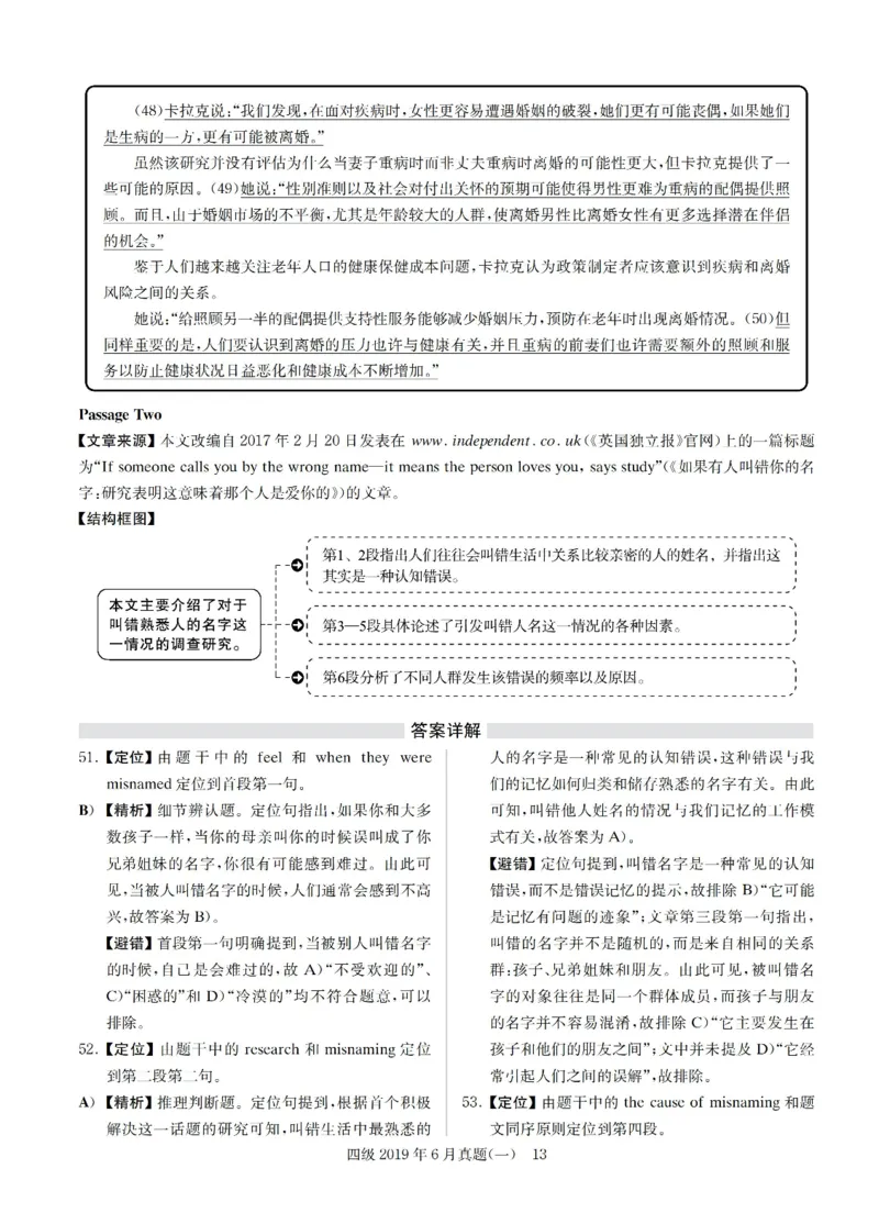 2019.06四级解析全3套(带书签)_02.四六级真题+模拟题（0128）_四级真题+音频+解析(0128)_03.2016&mdash;2025年新题型_2019年06月四级
