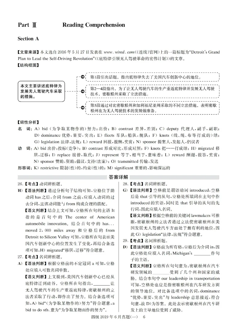 2019.06四级解析全3套(带书签)_02.四六级真题+模拟题（0128）_四级真题+音频+解析(0128)_03.2016&mdash;2025年新题型_2019年06月四级