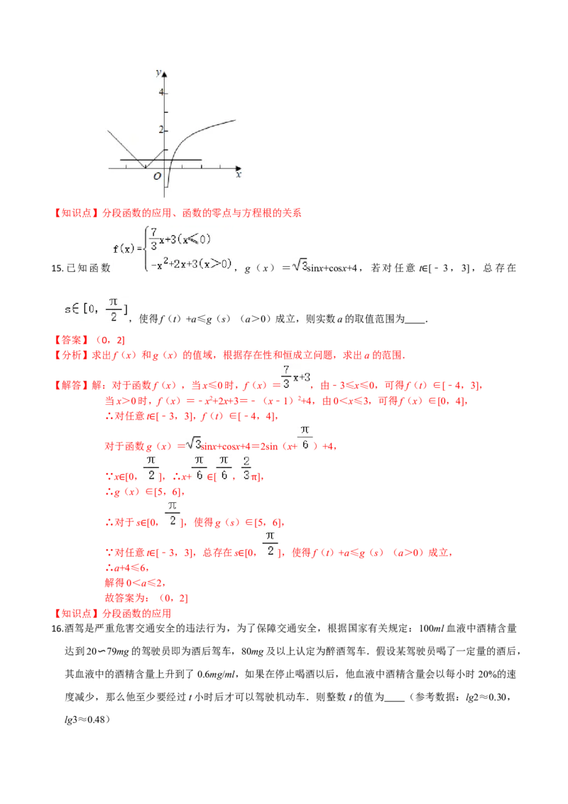 考点06函数的应用-2022年高考数学一轮复习小题多维练（新高考版）（解析版）_02高考数学_新高考复习资料_2022年新高考资料_2022年高考数学一轮复习小题多维练（新高考版）8.7更新