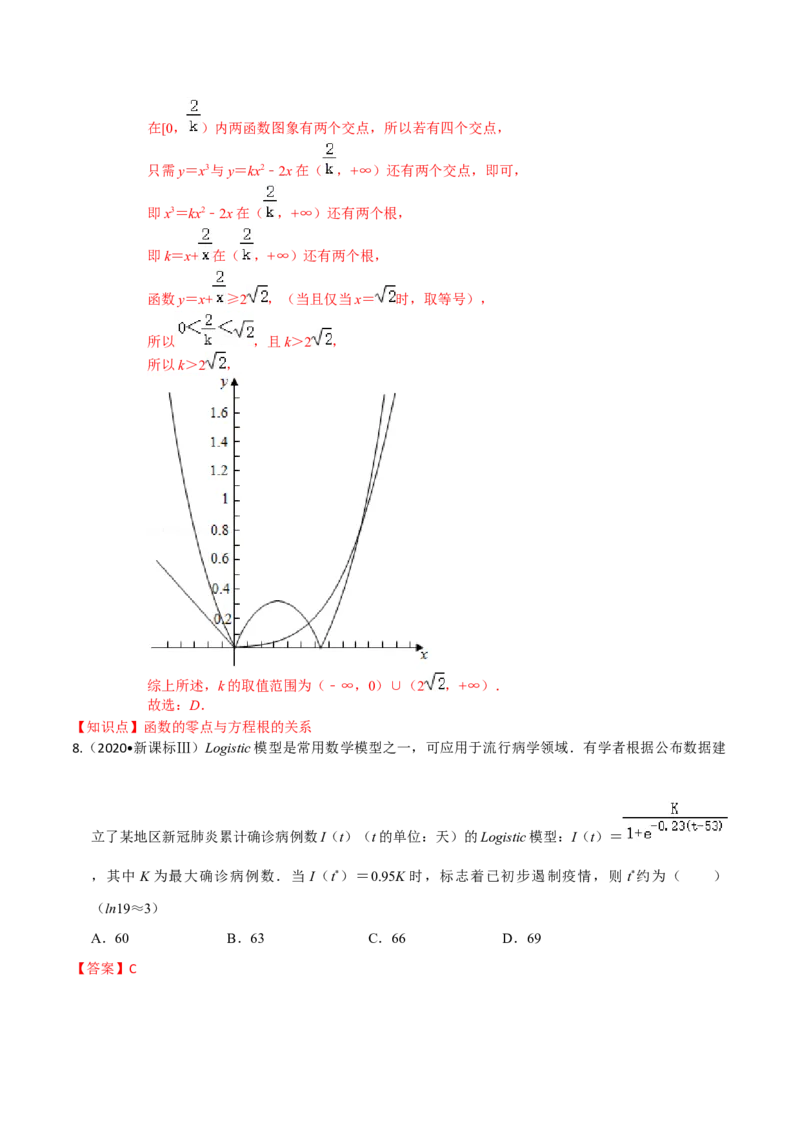 考点06函数的应用-2022年高考数学一轮复习小题多维练（新高考版）（解析版）_02高考数学_新高考复习资料_2022年新高考资料_2022年高考数学一轮复习小题多维练（新高考版）8.7更新