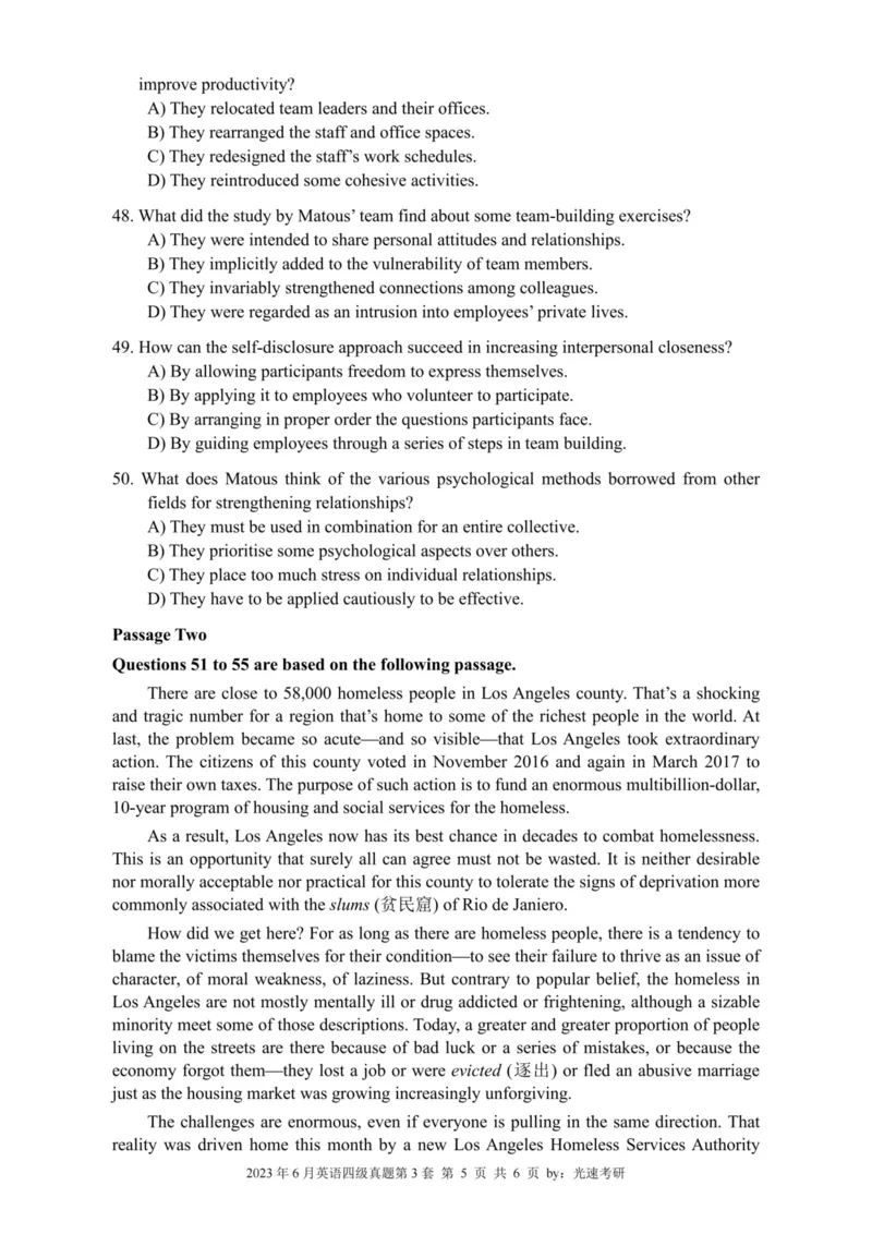 2023.06四级真题全3套(带书签)_02.四六级真题+模拟题（0128）_四级真题+音频+解析(0128)_03.2016&mdash;2025年新题型_2023年06月四级