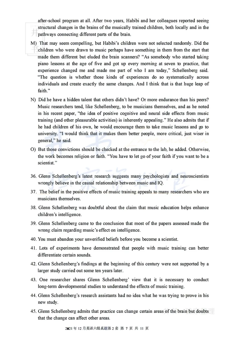 2021年12月大学英语6级真题（卷二）_最新更新，视频都在这_2026、6月四级速转存易和谐_四六级真题+资料包_六级真题_2021年12月六级真题及答案解析（完整版）