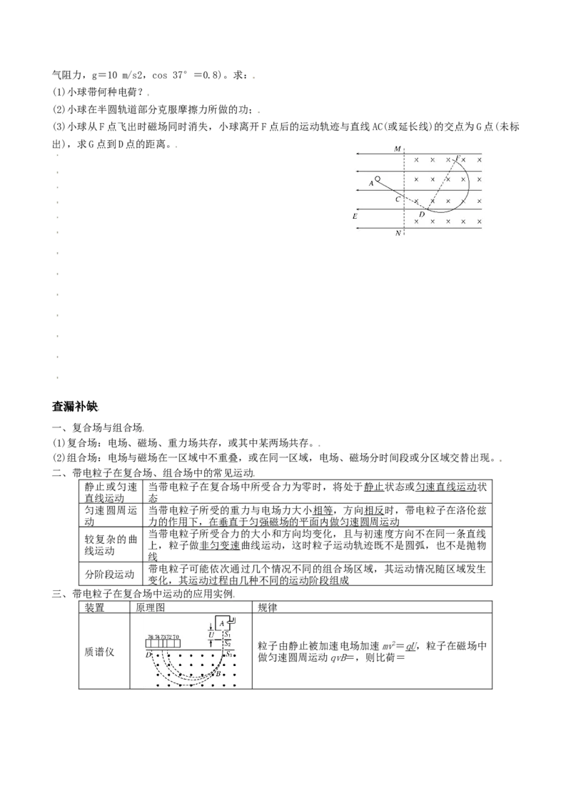 考向19带电粒子在复合场运动-备战2022年高考物理一轮复习考点微专题_04高考物理_新高考复习资料_2022年新高考复习资料_备战2022年高考物理一轮复习考点微专题