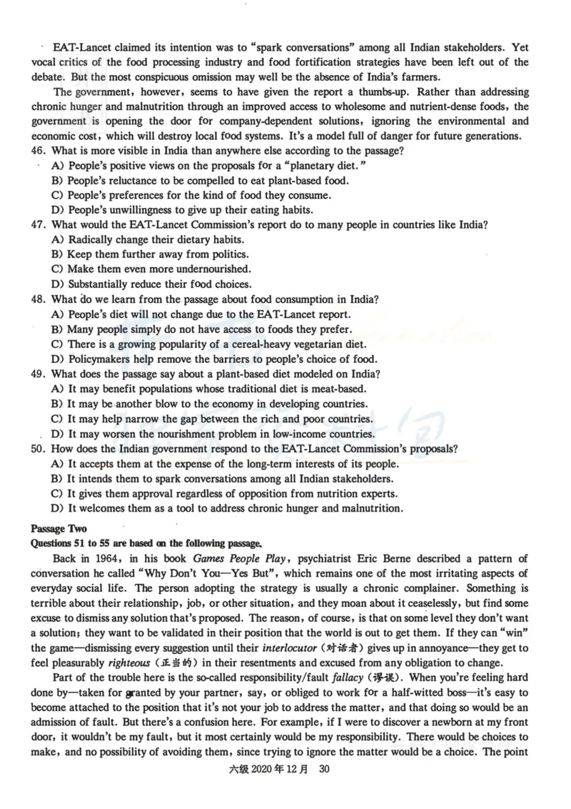 2020.12六级真题第2套_最新更新，视频都在这_2026、6月四级速转存易和谐_四六级真题+资料包_六级真题_2020年12月六级真题及答案解析（完整版）
