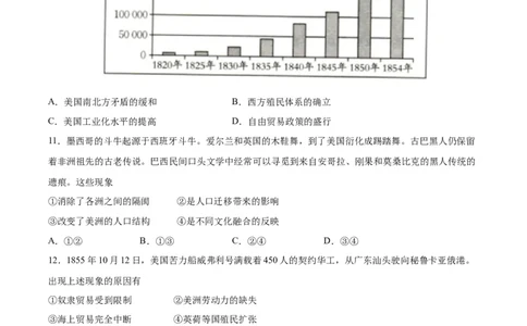 考点巩固卷34人口迁徙、文化交融与认同（原卷版）_07高考历史_新高考复习资料_2024年新高考复习资料_一轮复习资料_完2024年高考历史一轮复习考点通关卷（新高考通用）_考点巩固卷