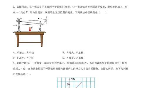 第2章章末检测卷（核心考点精讲精练）-备战2024年高考物理一轮复习考点帮（新高考专用）（原卷版）_04高考物理_新高考复习资料_2024新高考复习资料_一轮复习资料