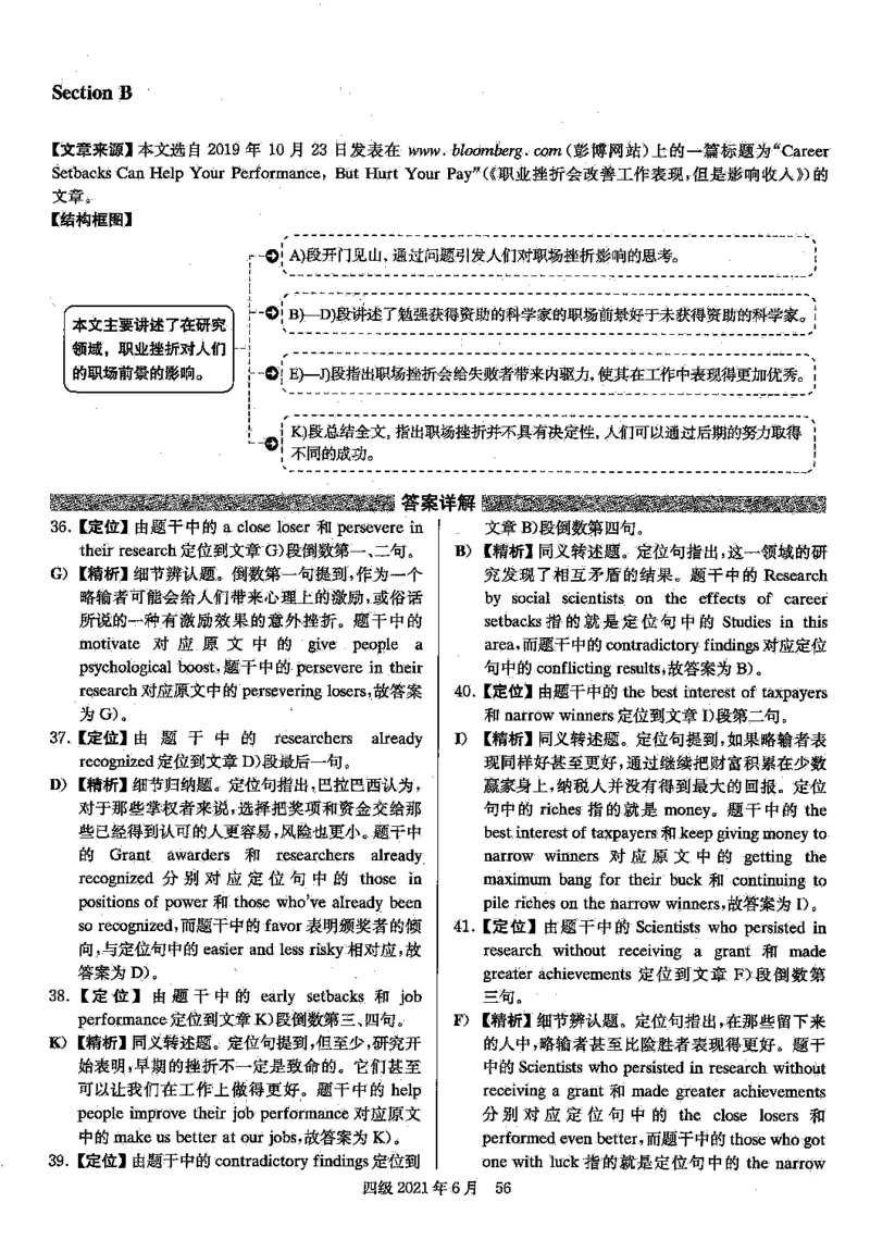 2021.06四级解析全3套(带书签)_02.四六级真题+模拟题（0128）_四级真题+音频+解析(0128)_03.2016&mdash;2025年新题型_2021年06月四级