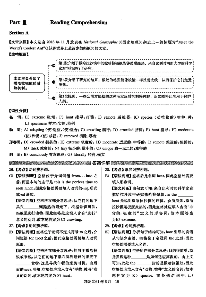 2021.06四级解析全3套(带书签)_02.四六级真题+模拟题（0128）_四级真题+音频+解析(0128)_03.2016&mdash;2025年新题型_2021年06月四级