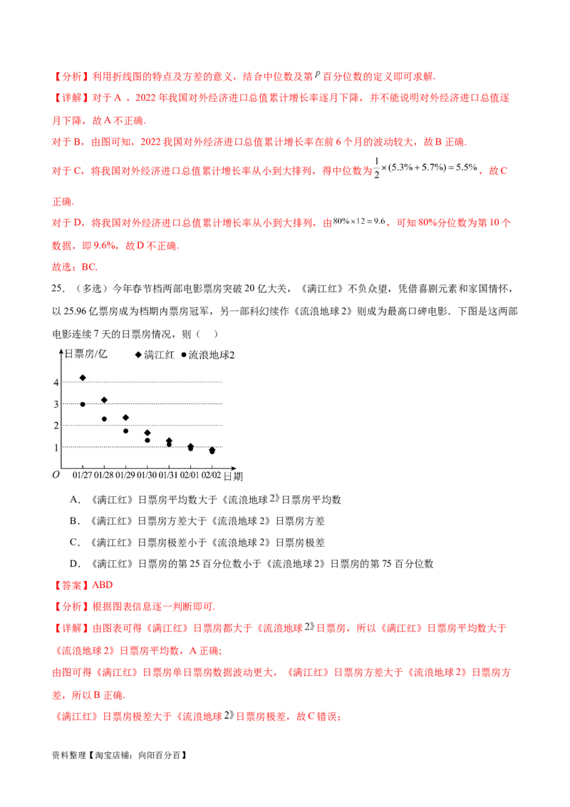 考点巩固卷23统计与统计案例(十大考点)（解析版）_02高考数学_新高考复习资料_2024年新高考资料_一轮复习资料_完2024年高考数学一轮复习考点通关卷（新高考）_考点巩固卷
