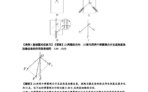 知识点10：探究两个互成角度的力的合成规律（解析版）_04高考物理_新高考复习资料_2024新高考复习资料_一轮复习资料_基础版2024届高考物理一轮复习讲义及对应练习