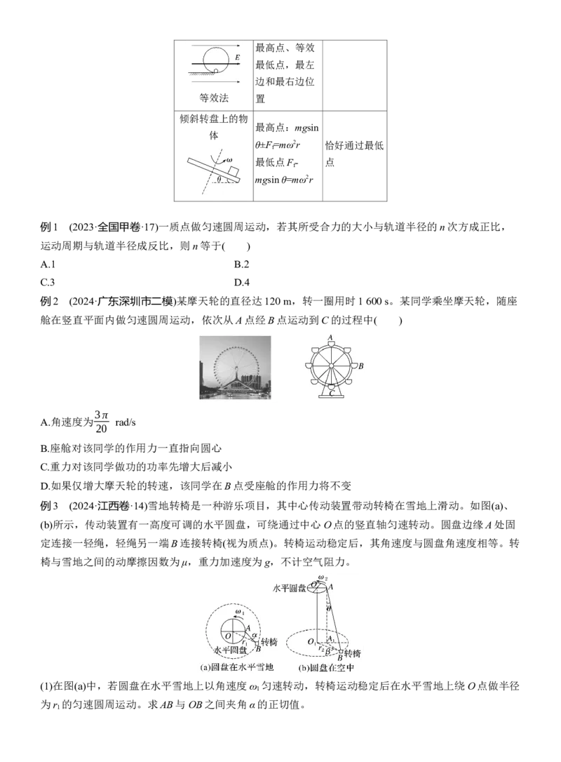 第一篇　专题一　第4讲　圆周运动　天体的运动_04高考物理_2025年新高考资料_二轮复习_2025年高考物理大二轮_2025物理二轮专题复习学生用书Word版文档_大二轮专题复习讲义