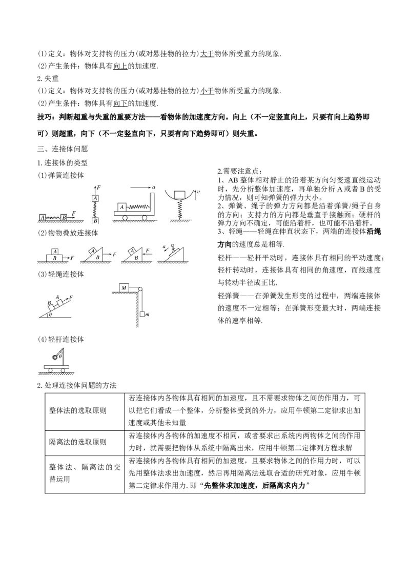 考向06牛二综合应用-备战2022年高考物理一轮复习考点微专题_04高考物理_新高考复习资料_2022年新高考复习资料_备战2022年高考物理一轮复习考点微专题