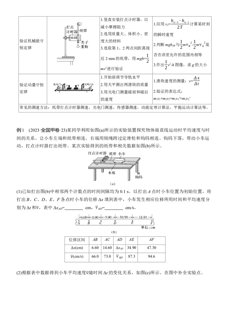 第一篇　专题六　第16讲　力学实验_04高考物理_2025年新高考资料_二轮复习_2025年高考物理大二轮_2025物理二轮专题复习教师用书Word版文档_第一篇　专题复习