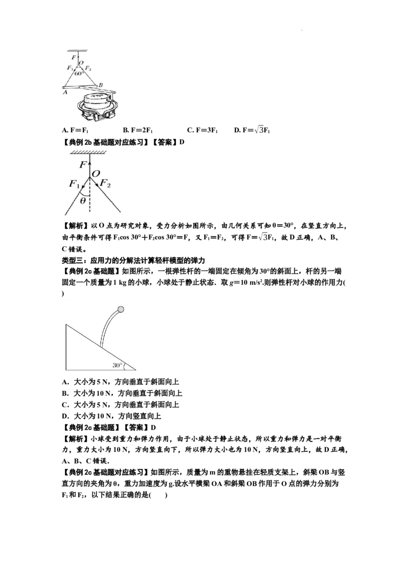 知识点6：弹力（解析版）_04高考物理_新高考复习资料_2024新高考复习资料_一轮复习资料_基础版2024届高考物理一轮复习讲义及对应练习_知识点6：弹力基础版