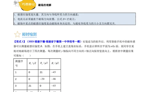 考点45磁场的描述磁场对电流的作用（核心考点精讲+分层精练）解析版_04高考物理_新高考复习资料_2024新高考复习资料_一轮复习资料