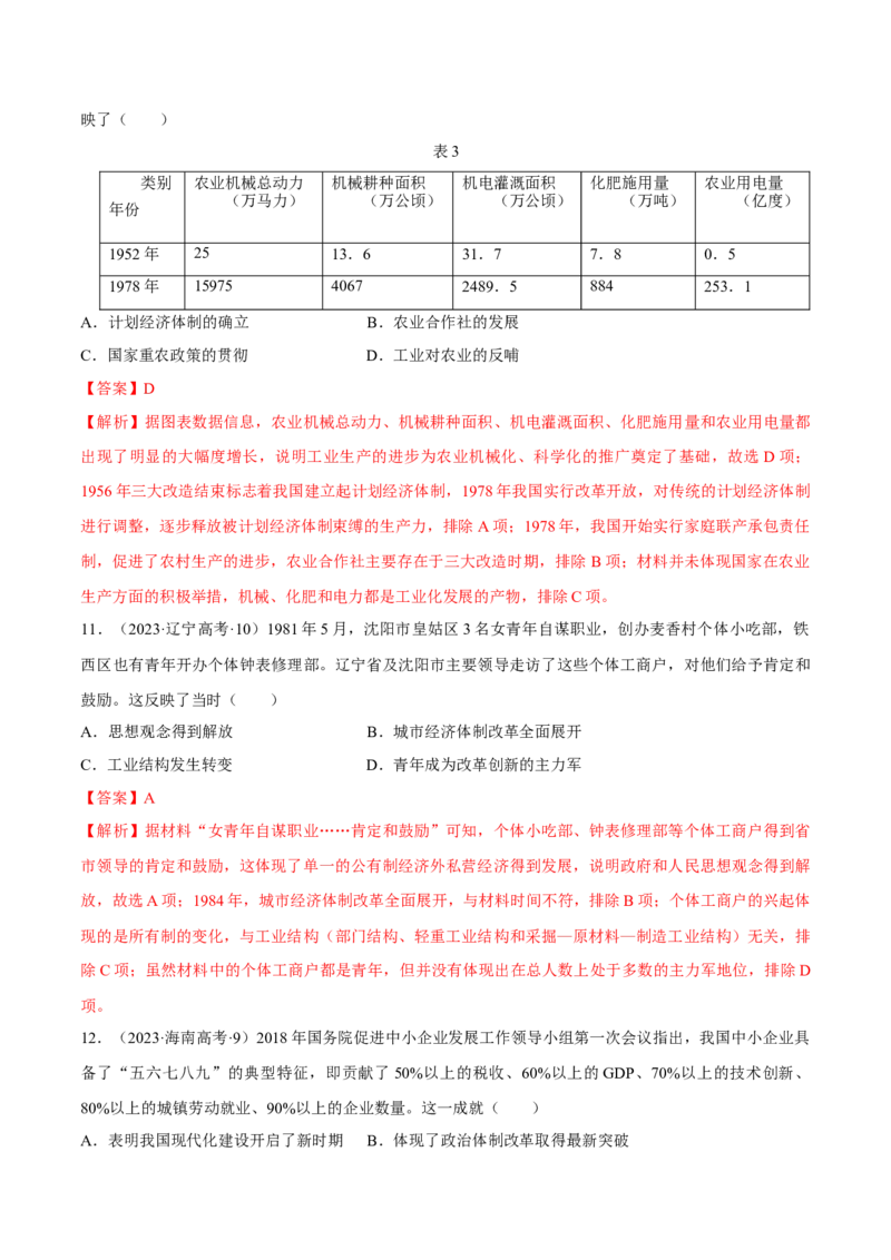 重难点08中国特色社会主义道路的开创与发展（解析版）_07高考历史_2024年新高考资料_3.2024专项复习_2024年高考历史热点&middot;重点&middot;难点专练（新高考专用）