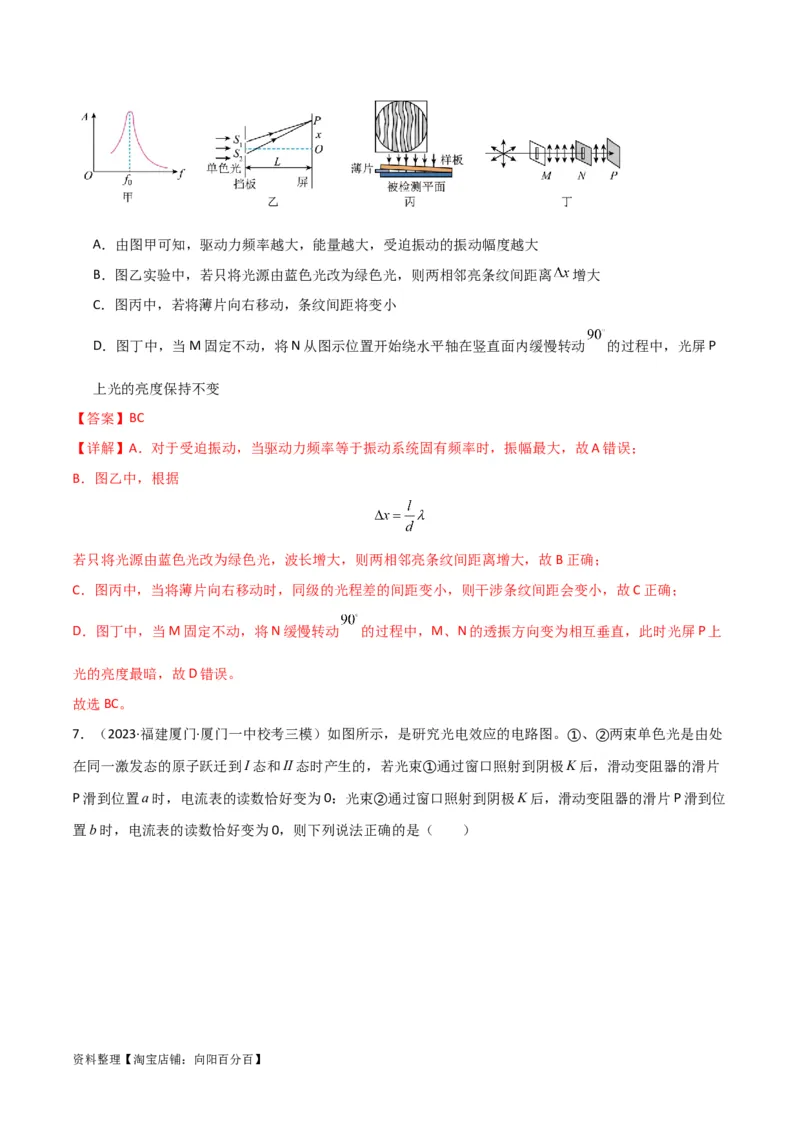 考点巩固卷78光学相关概念的定律的理解和应用（反射、折射、干涉、衍射）（解析版）_04高考物理_新高考复习资料_2024新高考复习资料_一轮复习资料_考点巩固卷_热学、光学、近代物理