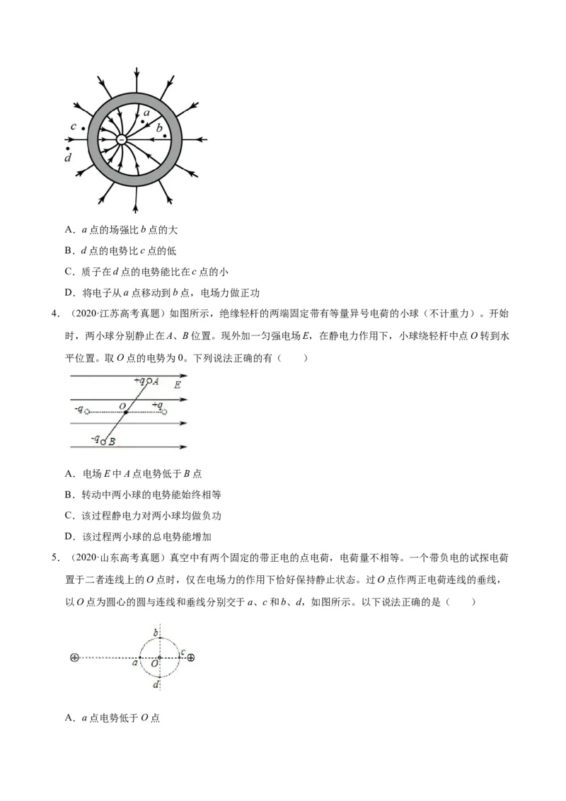 解密08静电场（原卷版）-高频考点解密2021年高考物理二轮复习讲义+分层训练_04高考物理_新高考复习资料_2021年新高考资料_高频考点解密2021年高考物理二轮复习讲义+分层训练
