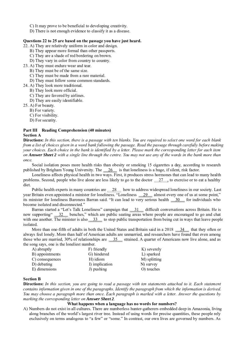 2021.06四级真题第二套_英语四六级保存避免失效_最新更新，视频都在这_2026、6月四级速转存易和谐_新大学英语2025.6月4.6级真题_※1.四级历年真题、解析及听力_2.2017-2024年（新题型）_Word版