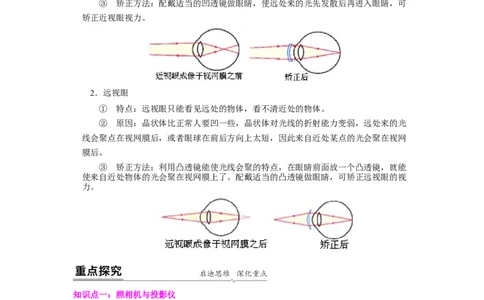 4.4照相机与眼球视力的矫正(解析版)_8上-初中物理苏科版(4)_赠送：旧版资料（和新版好多一样，仍具有很大参考价值）_03讲义_4.4照相机与眼球视力的矫正