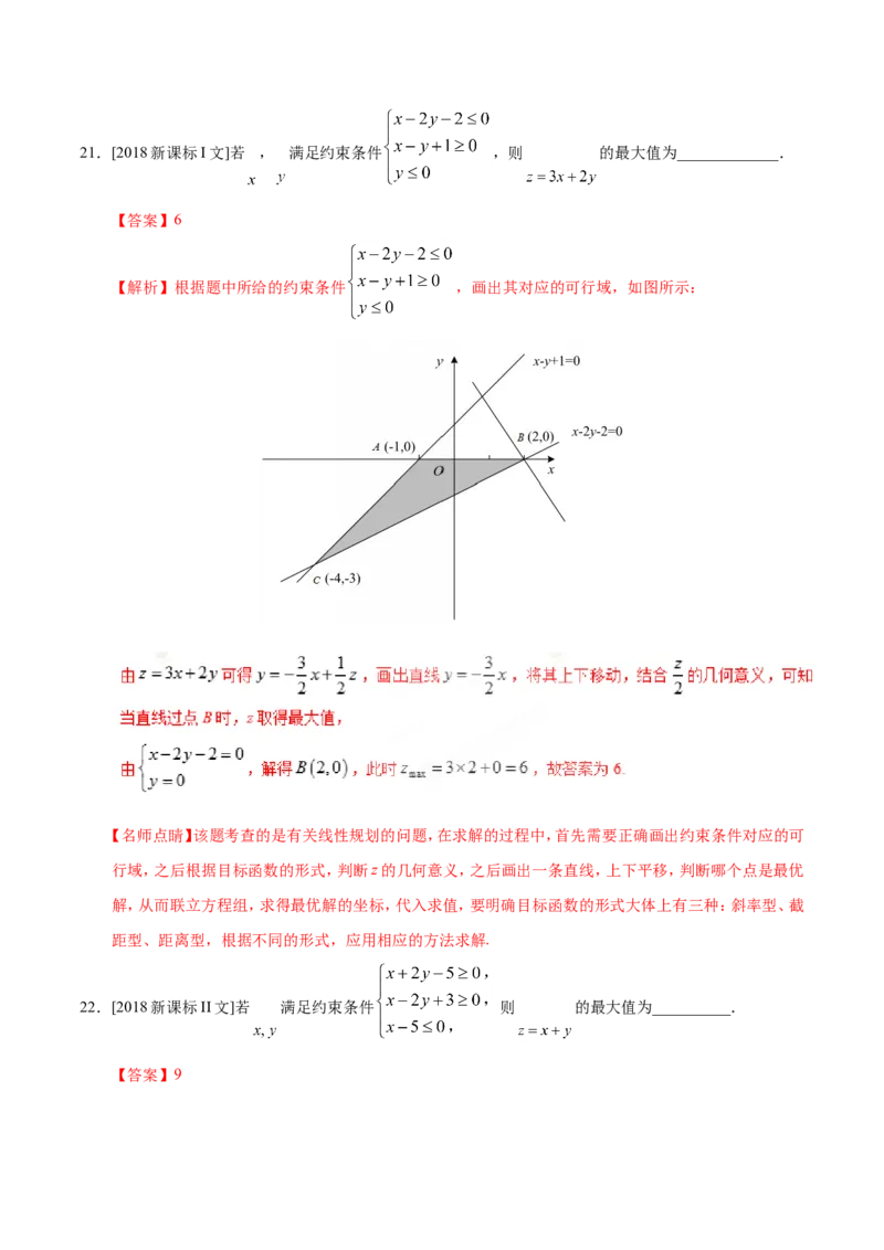 专题07不等式-备战2019年高考数学（文）之纠错笔记系列（解析版）_新高考复习资料_2022年新高考资料_2022年一轮复习各版本_1.新高考2022年高考数学一轮复习_901