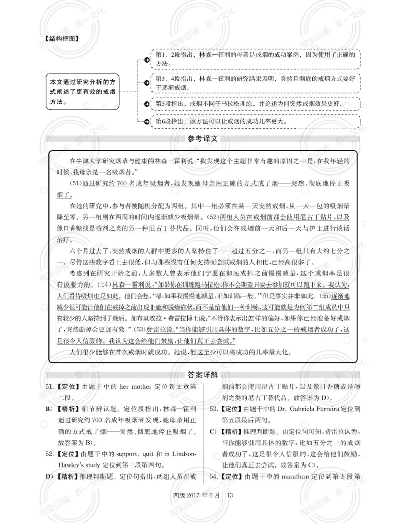 2017.06英语四级解析第2套_英语四六级保存避免失效_最新更新，视频都在这_2026，6月六级速转存易和谐_0、2025年12月六级_00.学丞六级全程班刘晓燕_00讲义资料_四六级历年真题汇总(1)