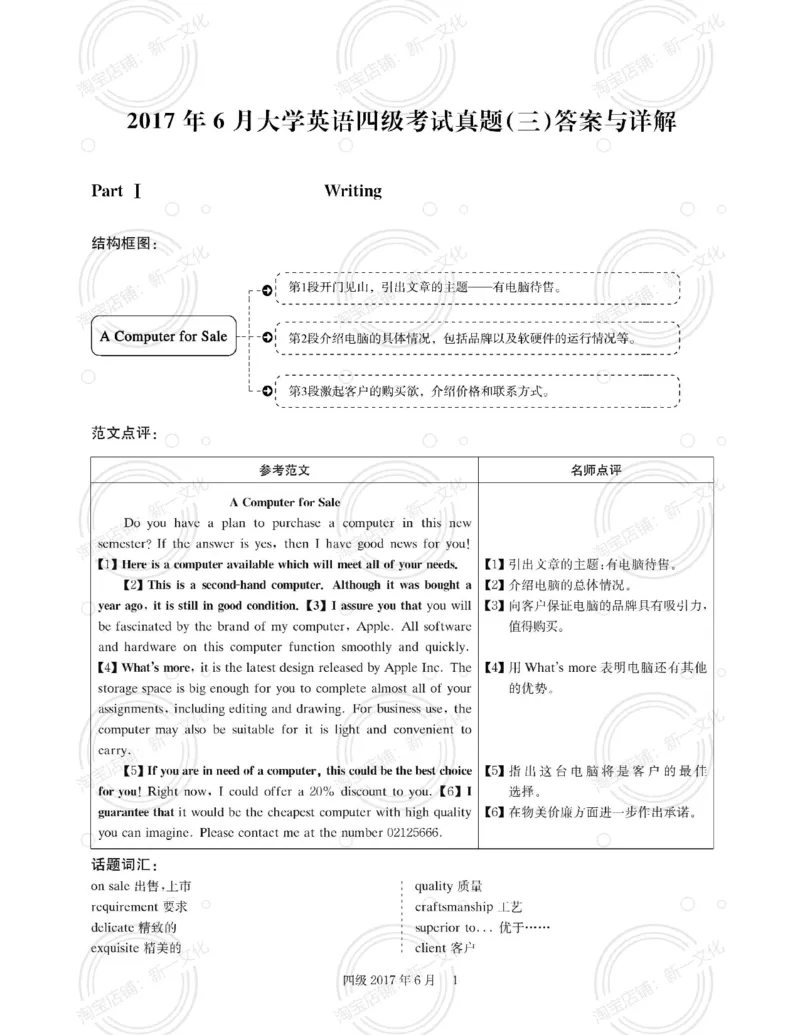 2017.06英语四级解析第3套_英语四六级保存避免失效_最新更新，视频都在这_2026，6月六级速转存易和谐_0、2025年12月六级_00.学丞六级全程班刘晓燕_00讲义资料_四六级历年真题汇总(1)