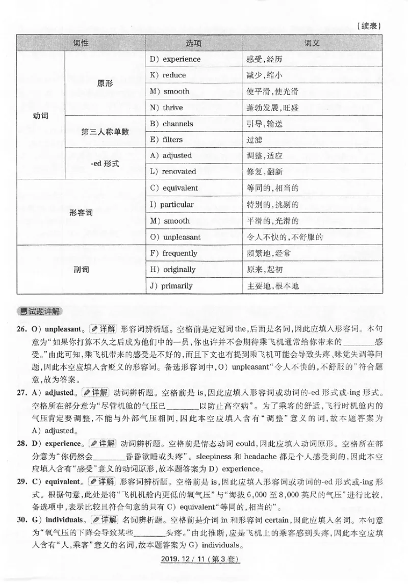 2019.12四级真题解析第3套_英语四六级保存避免失效_最新更新，视频都在这_2026、6月四级速转存易和谐_新大学英语2025.6月4.6级真题_※1.四级历年真题、解析及听力_2.2017-2024年（新题型）