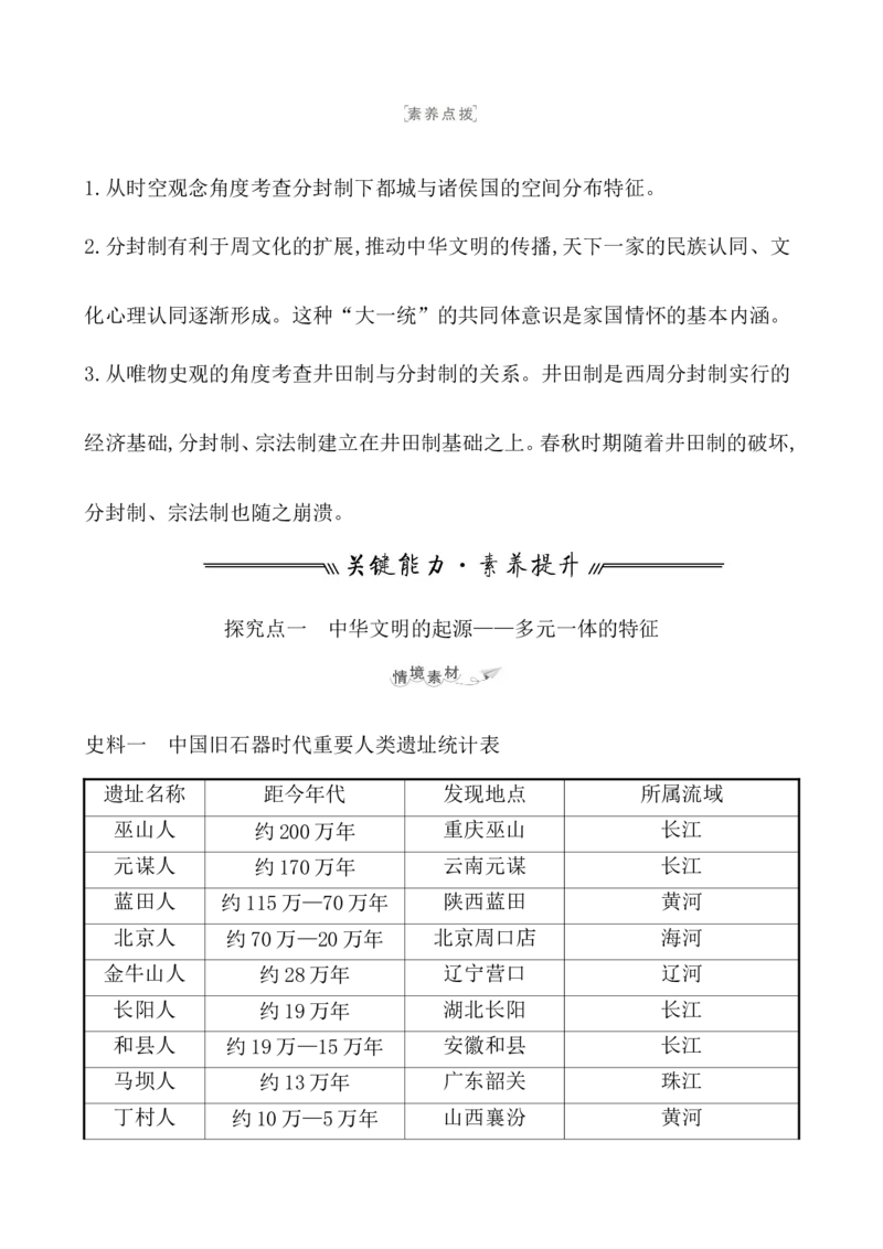课题1中华文明的起源与早期国家教案_07高考历史_新高考复习资料_2022年新高考复习资料_2022届一轮复习讲练结合7.11更新_系列1_课题1中华文明的起源与早期国家