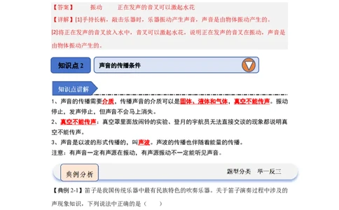 1.1声音是什么（知识解读）（解析版）_8上-初中物理苏科版(4)_03讲义
