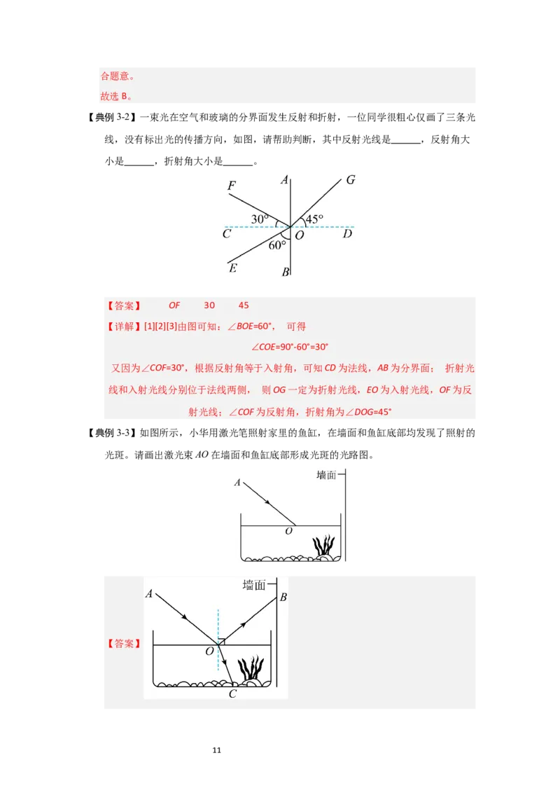 3.1光的折射（知识解读）（解析版）_8上-初中物理苏科版(4)_03讲义