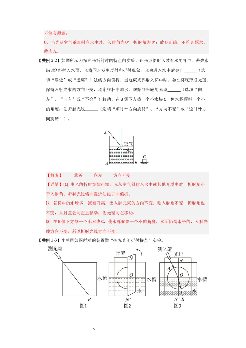 3.1光的折射（知识解读）（解析版）_8上-初中物理苏科版(4)_03讲义