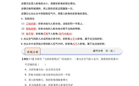 3.1光的折射（知识解读）（解析版）_8上-初中物理苏科版(4)_03讲义