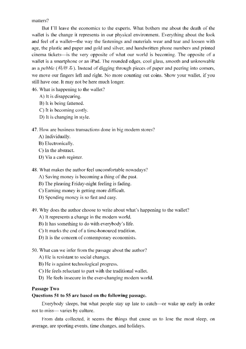 2015年12月四级真题第3套可复制可搜索_英语四六级保存避免失效_最新更新，视频都在这_2026，6月六级速转存易和谐_0、2025年12月六级_00.学丞六级全程班刘晓燕_00讲义资料_真题PDF